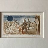 Three colour engravings, compositions by José Luis Darocha.