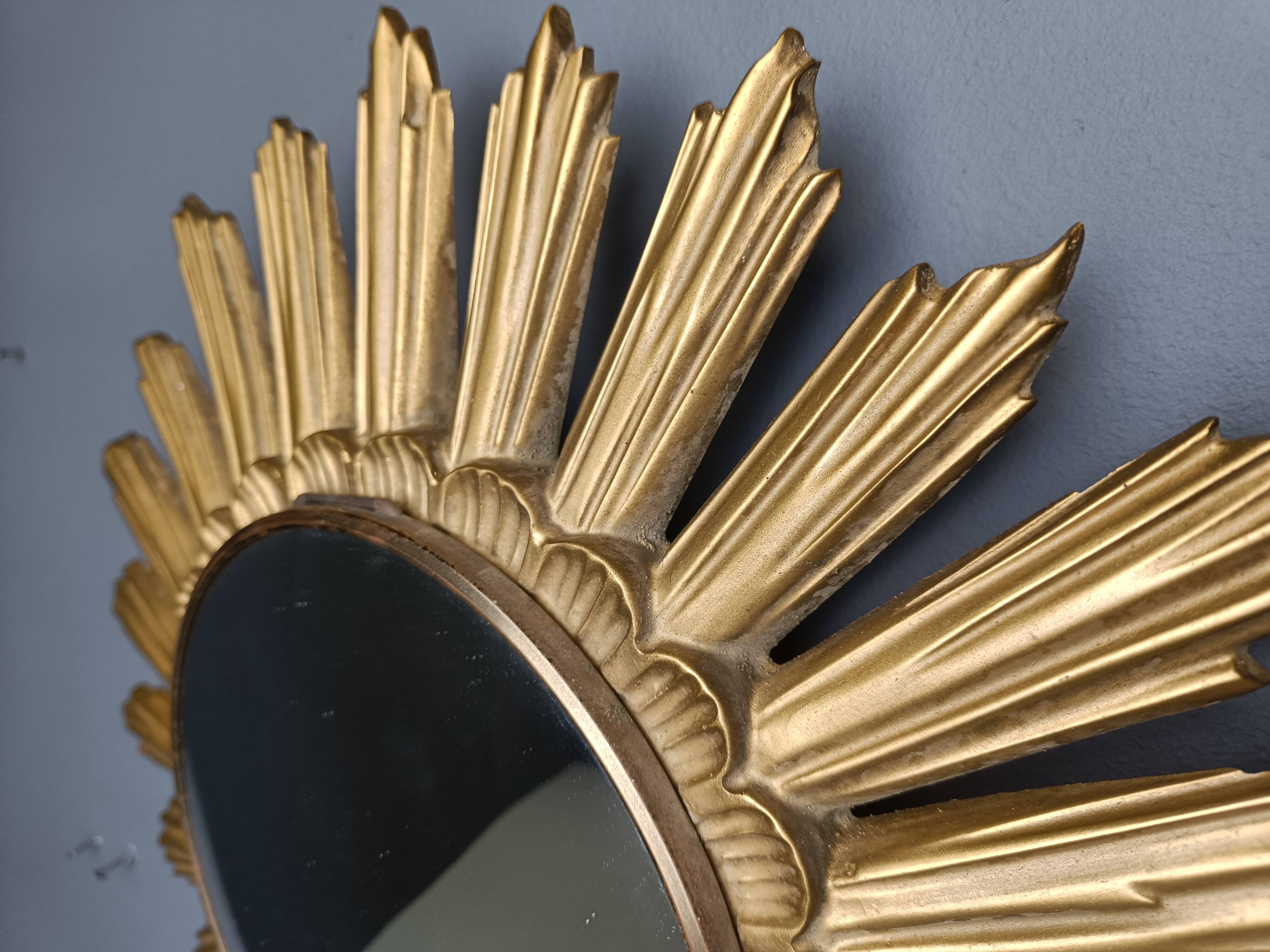 Vintage sunburst mirror, 1960s