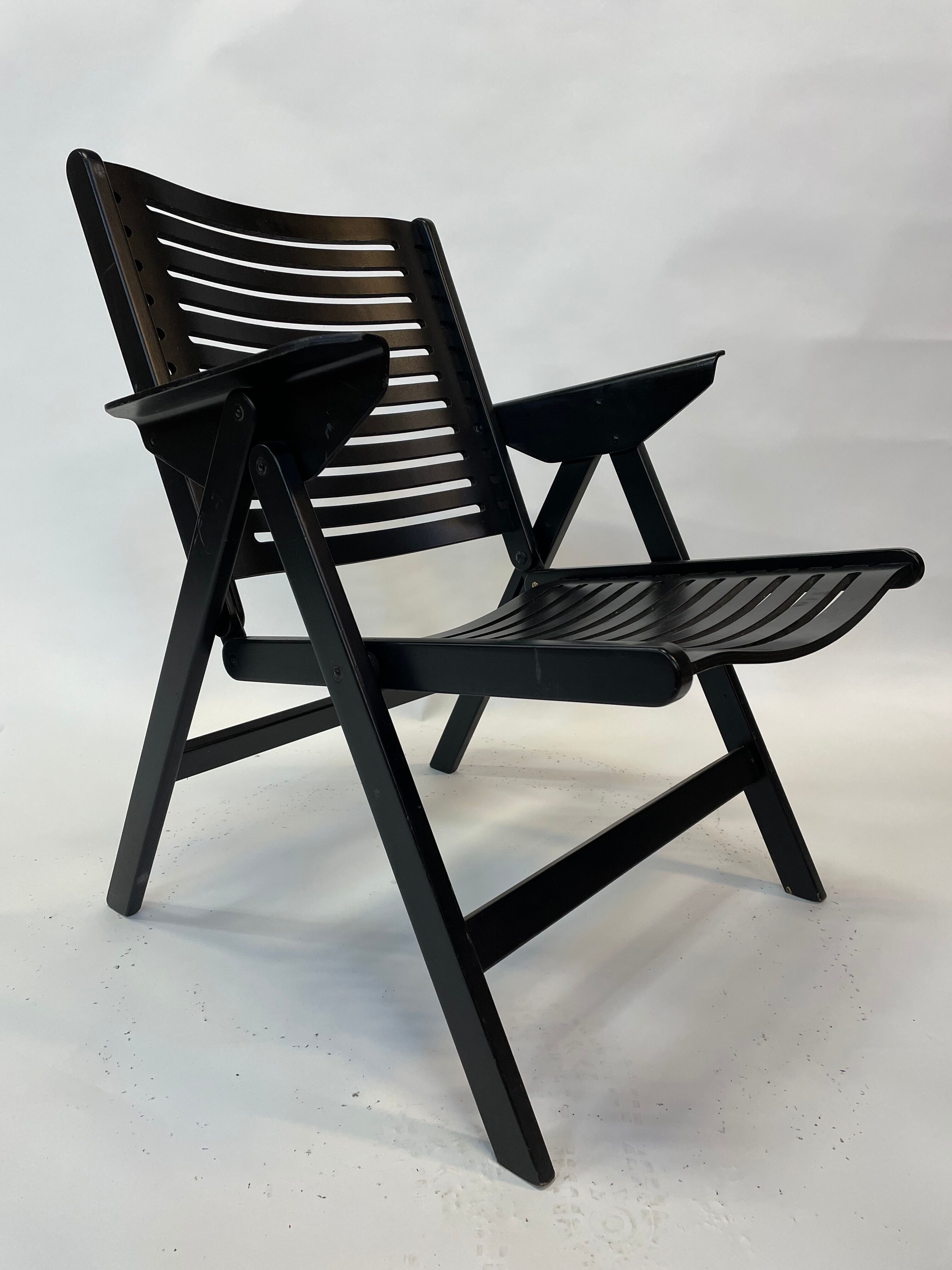 Niko Kralj Slovenian Rex Plywood Folding Chair for Stol 1950s in Black