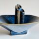 Vase céramique bleue vintage