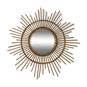 miroir soleil en bambou