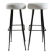 Pair of high metal bar stools, 1960s