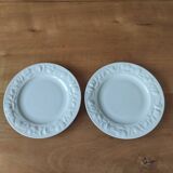 Lot de 2 assiettes porcelaine Limoges décor Riviera