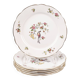 Set of 6 flat plates, Condé de Digoin Sarreguemines model.
