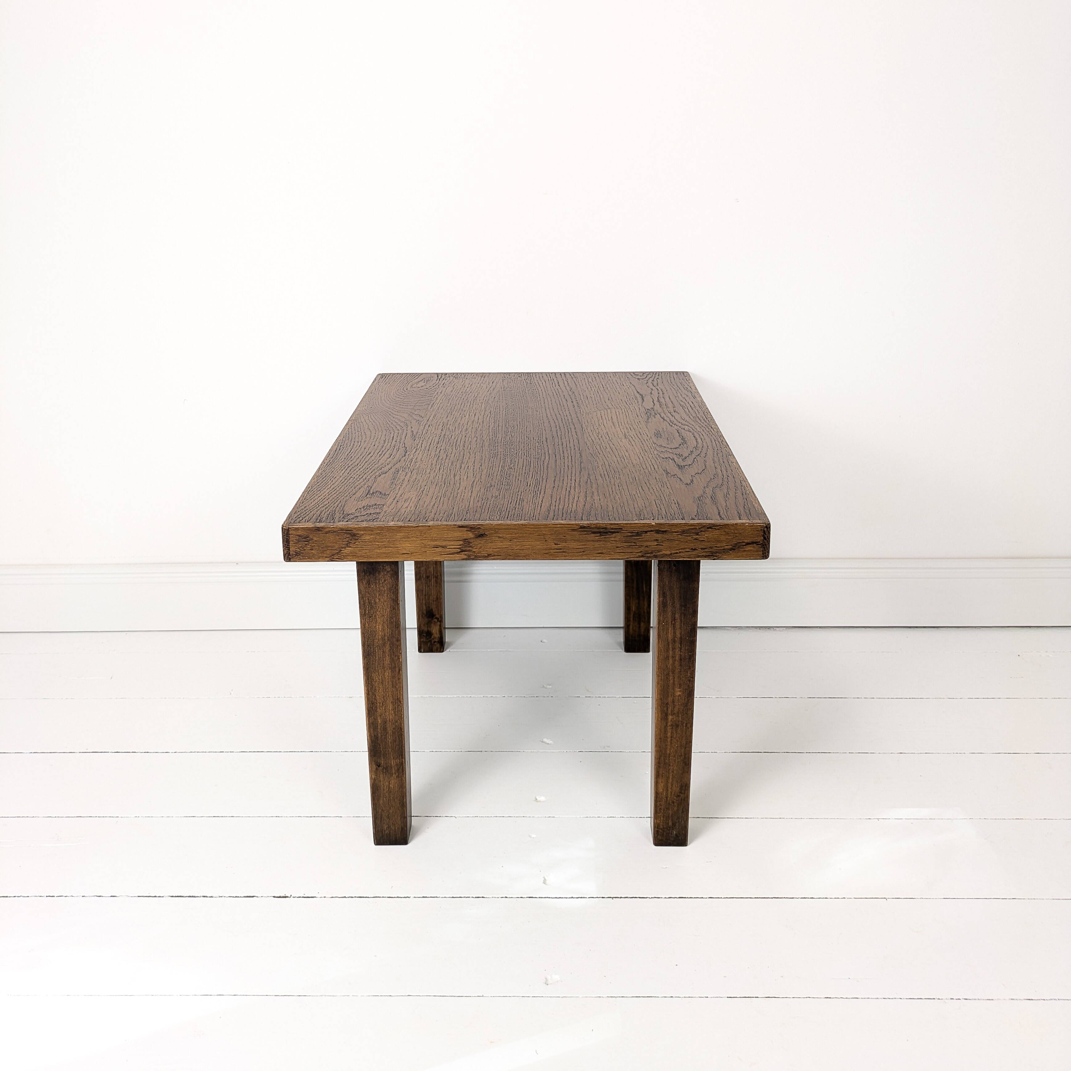 Mid Century Table d'appoint en bois massif Vintage Banc de fleurs Tabouret de fleur Design danois Ta
