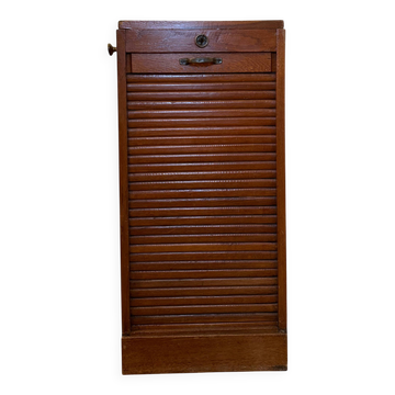 Low curtain cabinet in light wood