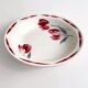 Antique shallow dish Badonviller tulip decoration