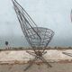 Art Deco metal chair, garden