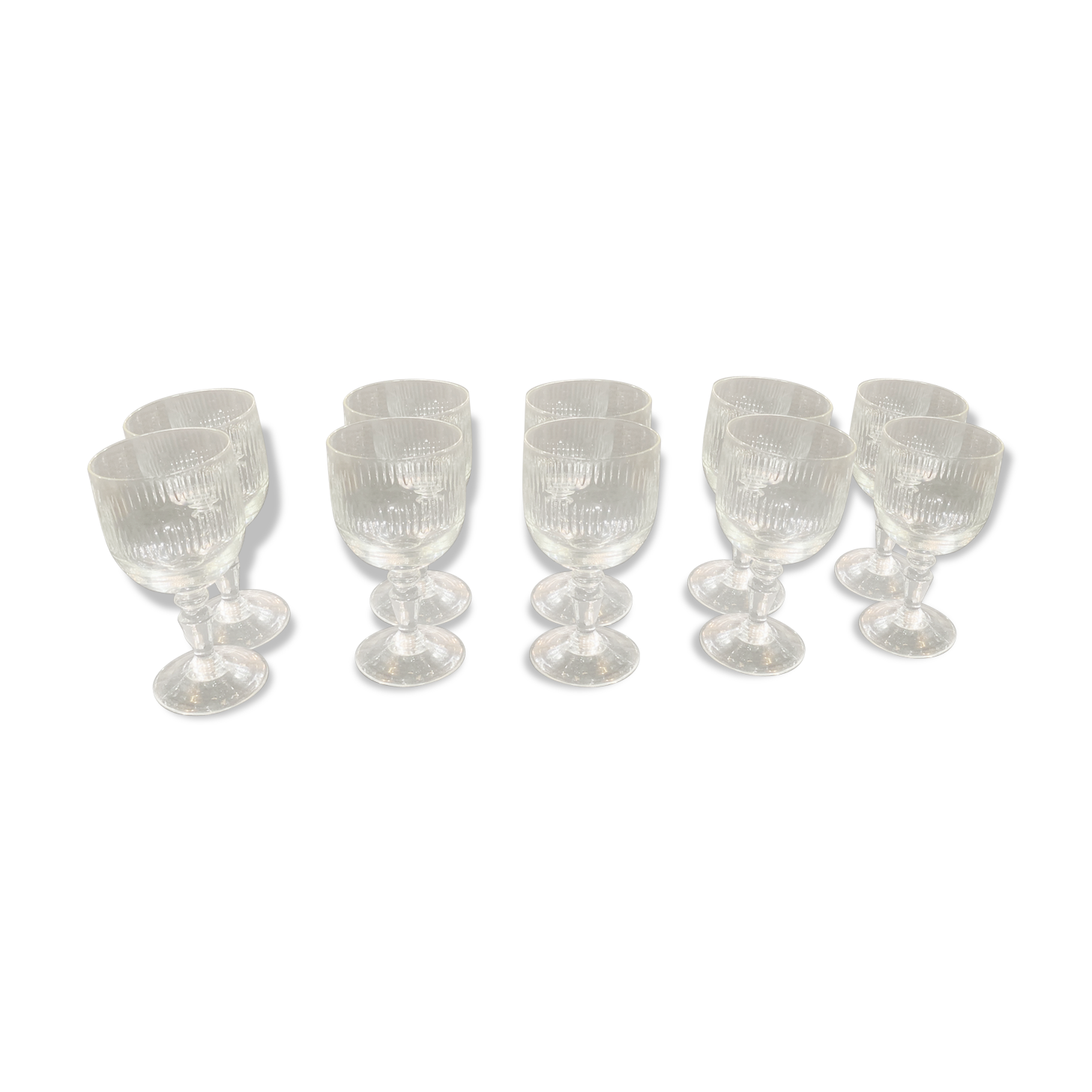 Série de 10 verres à eau en cristal