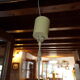 Suspension vintage globe en verre orange