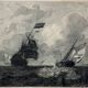 Engraving by René Pinard numbered 41/200 Backhuysen boats 1927