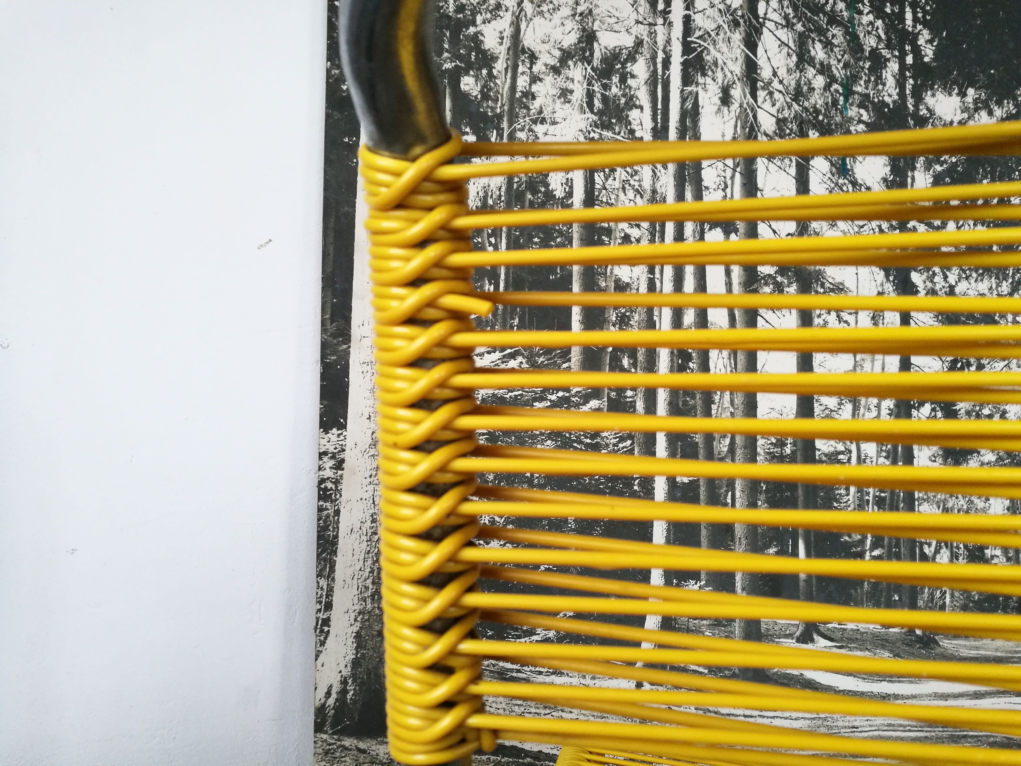 Set of 3 vintage scoubidou chairs