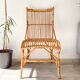 Chaise en rotin vintage 1970