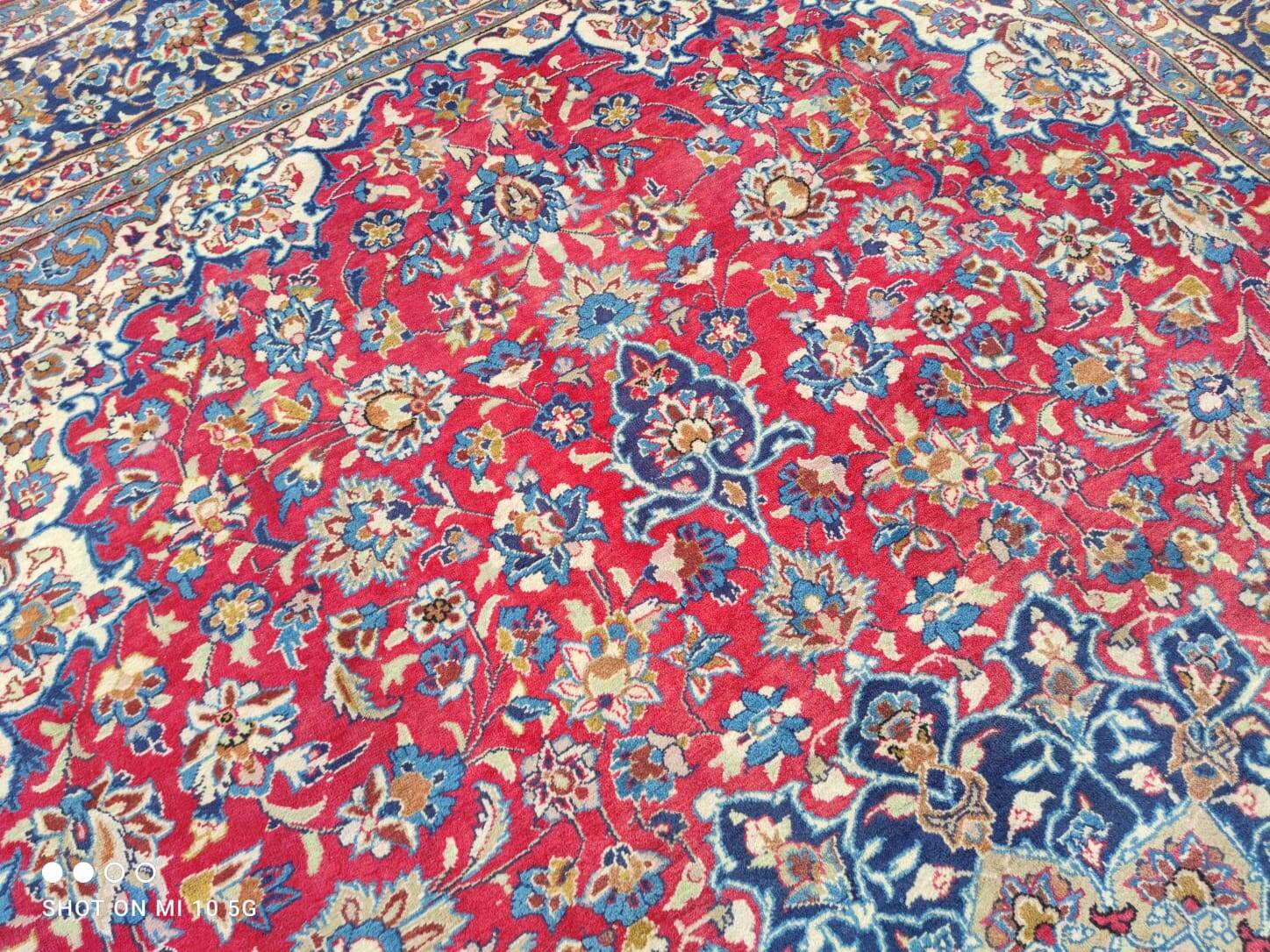 Exceptional vintage Kerman Persian carpet, hand-knotted in wool - 290 x 40.