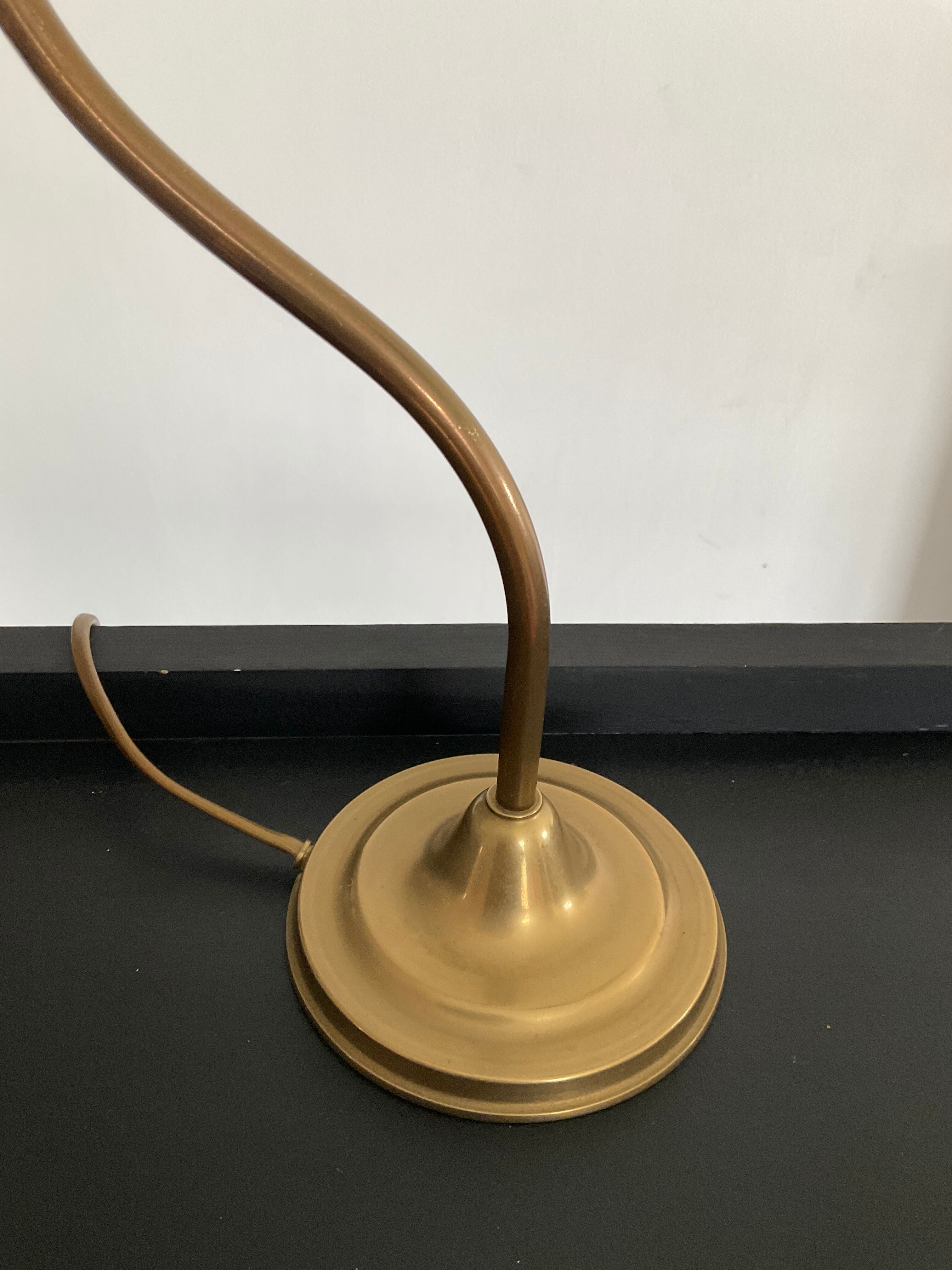 Vintage Kaelle lamp signed in brass and glass paste 70s