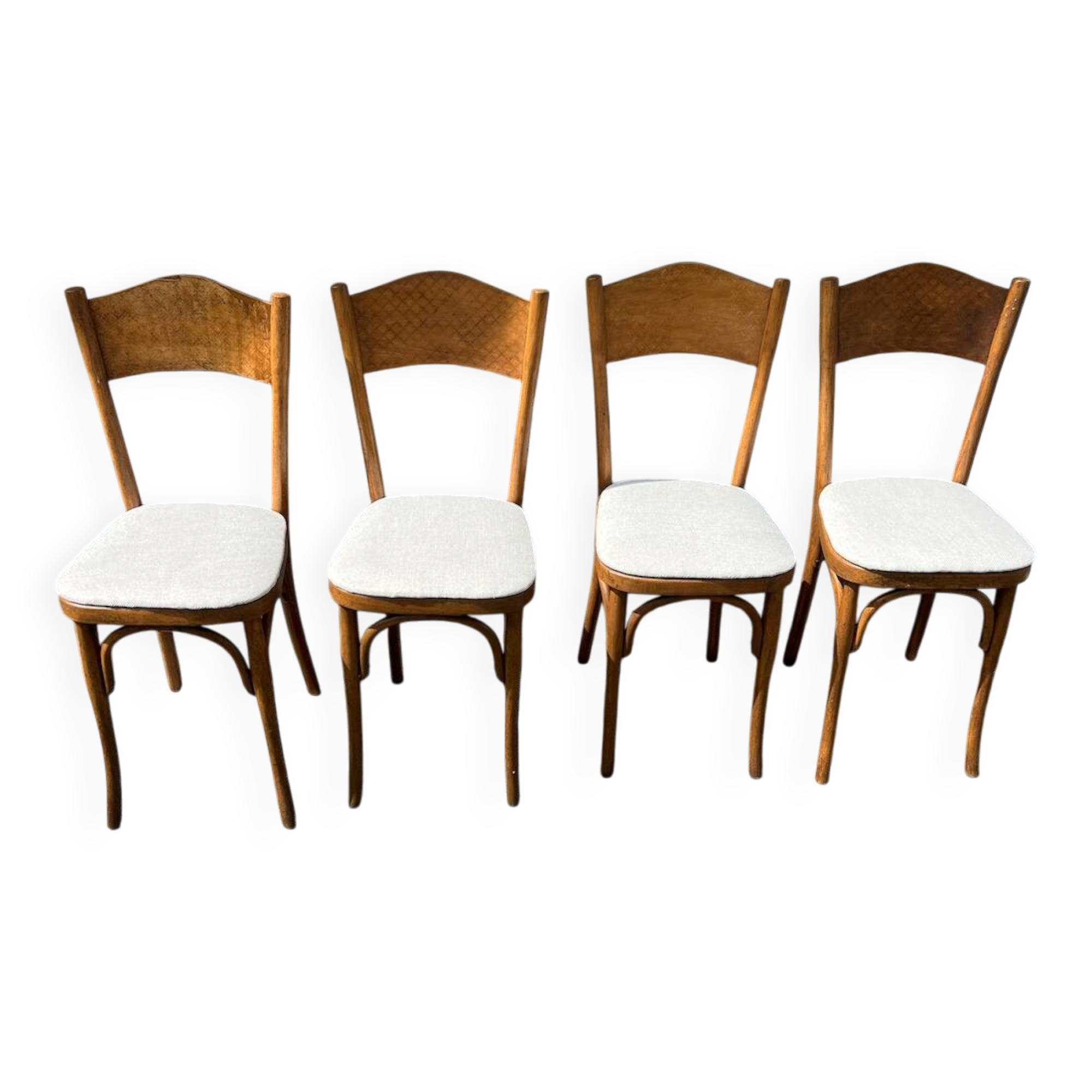 4 chaises bistrot vintage restaurées