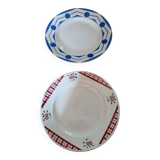 2 old dishes Digoin and Sarreguemines