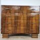 Commode en noyer Art Déco des années 1940 – 5 tiroirs
