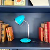 Blue chrome desk lamp