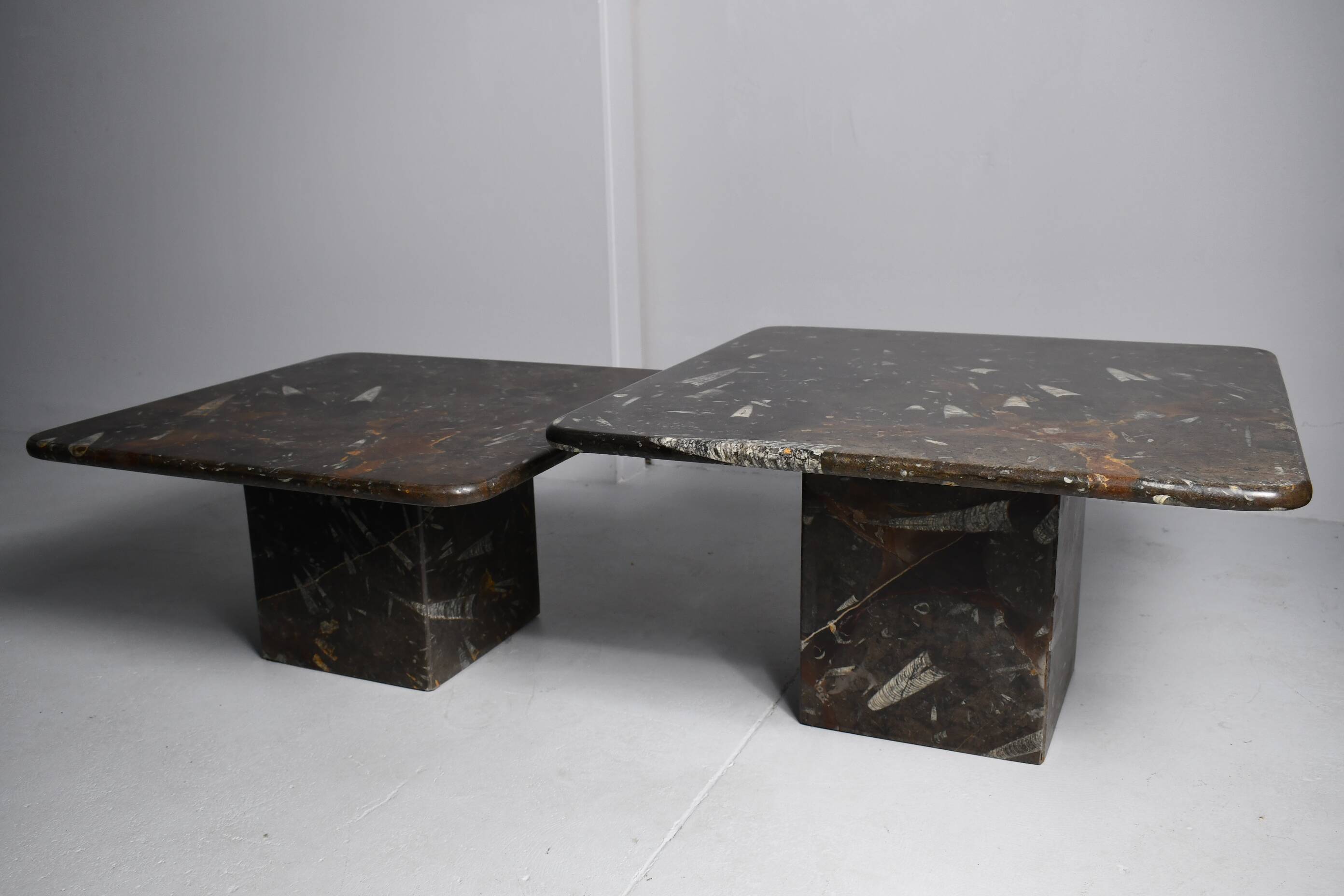 Vintage fossilized stone coffee table
