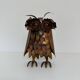 Brutalist owl sculpture, vintage 1970s