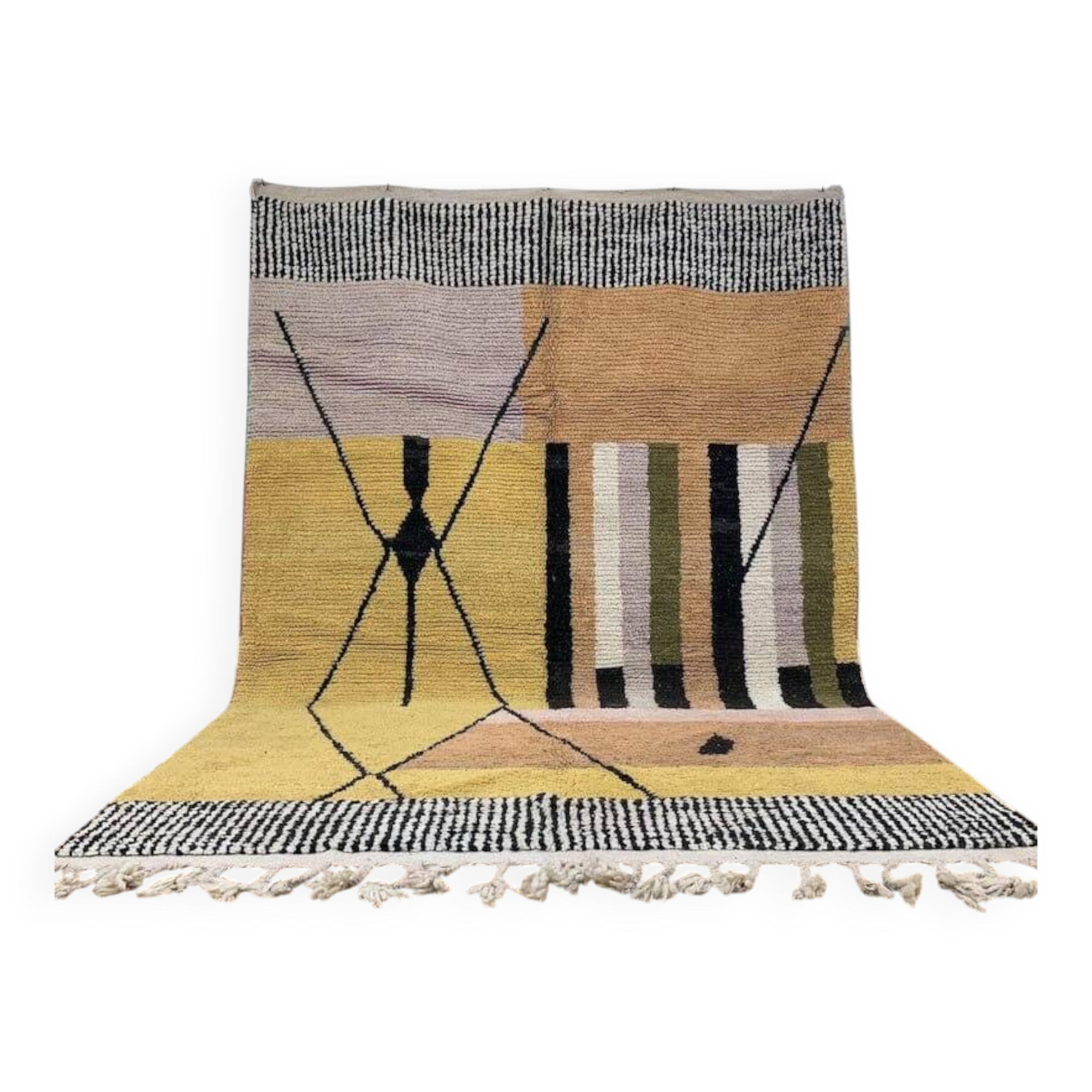 Handmade Moroccan Atlas Berber rug, size 140 x 260 cm.