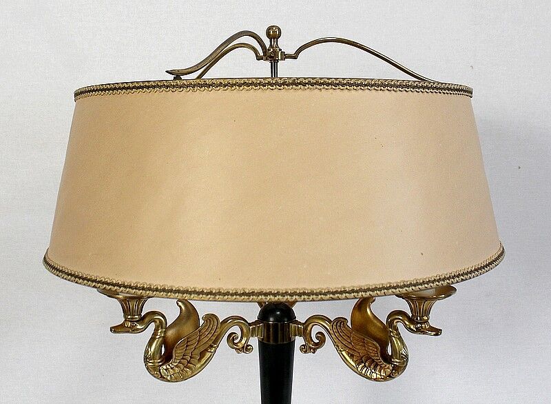 Golden brass lamp, empire style - early twentieth century