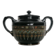 Gibson & Sons Victoria numbered enamelled faience sugar bowl