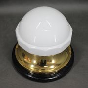 1920s Secession Brass and Glass Table lamp, Czechoslovakia