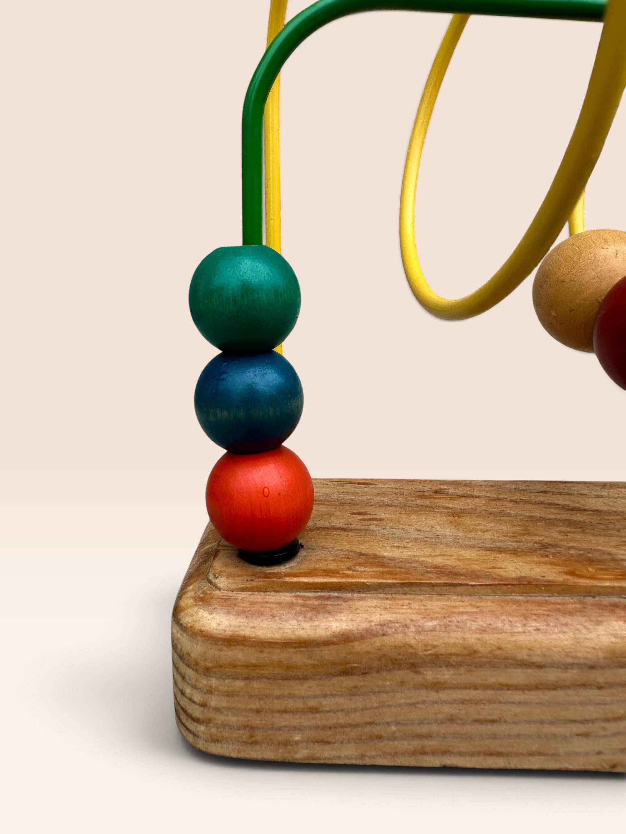 Jouet d'éveil boulier en bois multicolore
