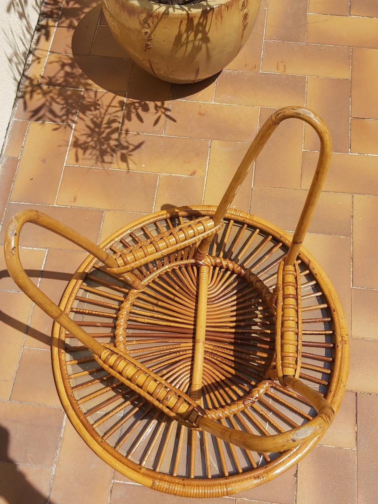 Rattan coffee table 50s