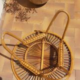 Rattan coffee table 50s