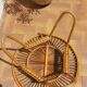 Rattan coffee table 50s