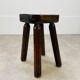 Brutalist stool in solid wood chalet style