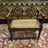 Small Louis XVI style cane bench