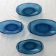 Set de 4 coupelles bleues type Vereco