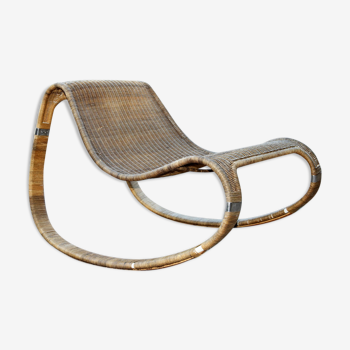 Rocking-chair en osier