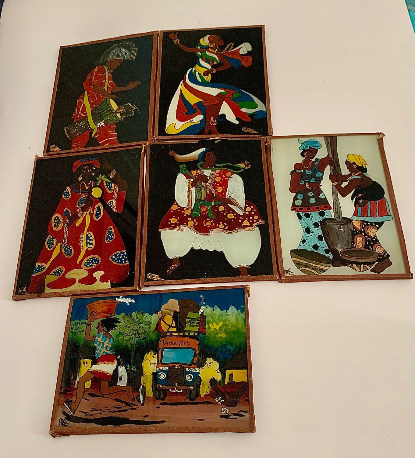 Six Suweer - painting fixed under glass