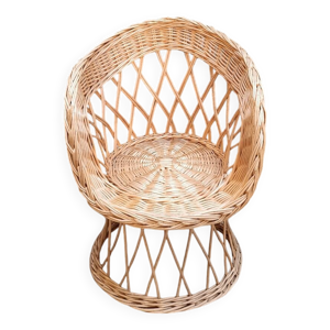 fauteuil en osier rotin