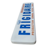 Old plastic fridge advertisement