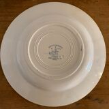 6 hollow plates art nouveau Creil and Montereau Labrador Warsaw 19th