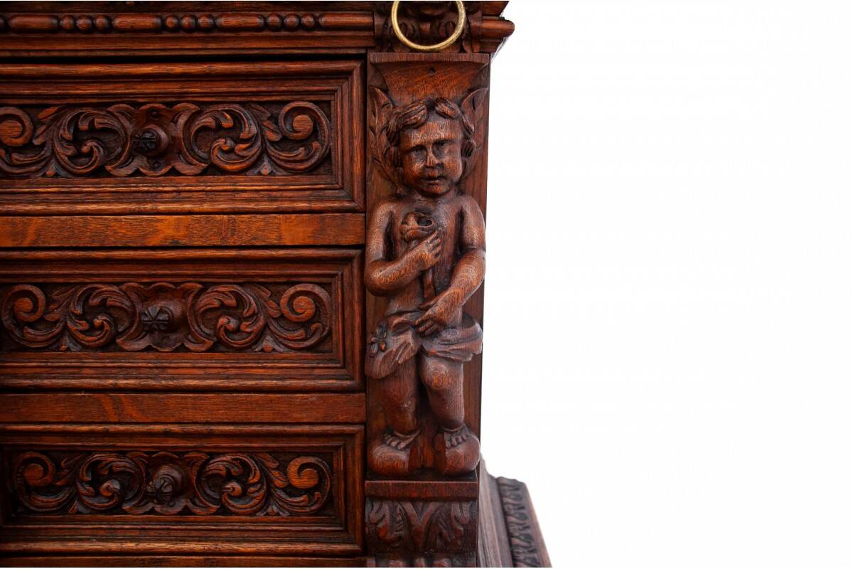 Carved buffet-chest of drawers, France, circa 1860
