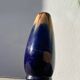 Vase belge en grès flammé bleu et beige
