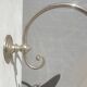 Wall lamp in opaline chrome scrolls Art Deco