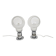 Murano - Mazegga - table lamps (2) set - glass - chrome - 60's
