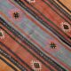 5x8 Kilim Striped Multicolor Kilim Rug,Oushak Handmade Area Rug,134x2145 Cm