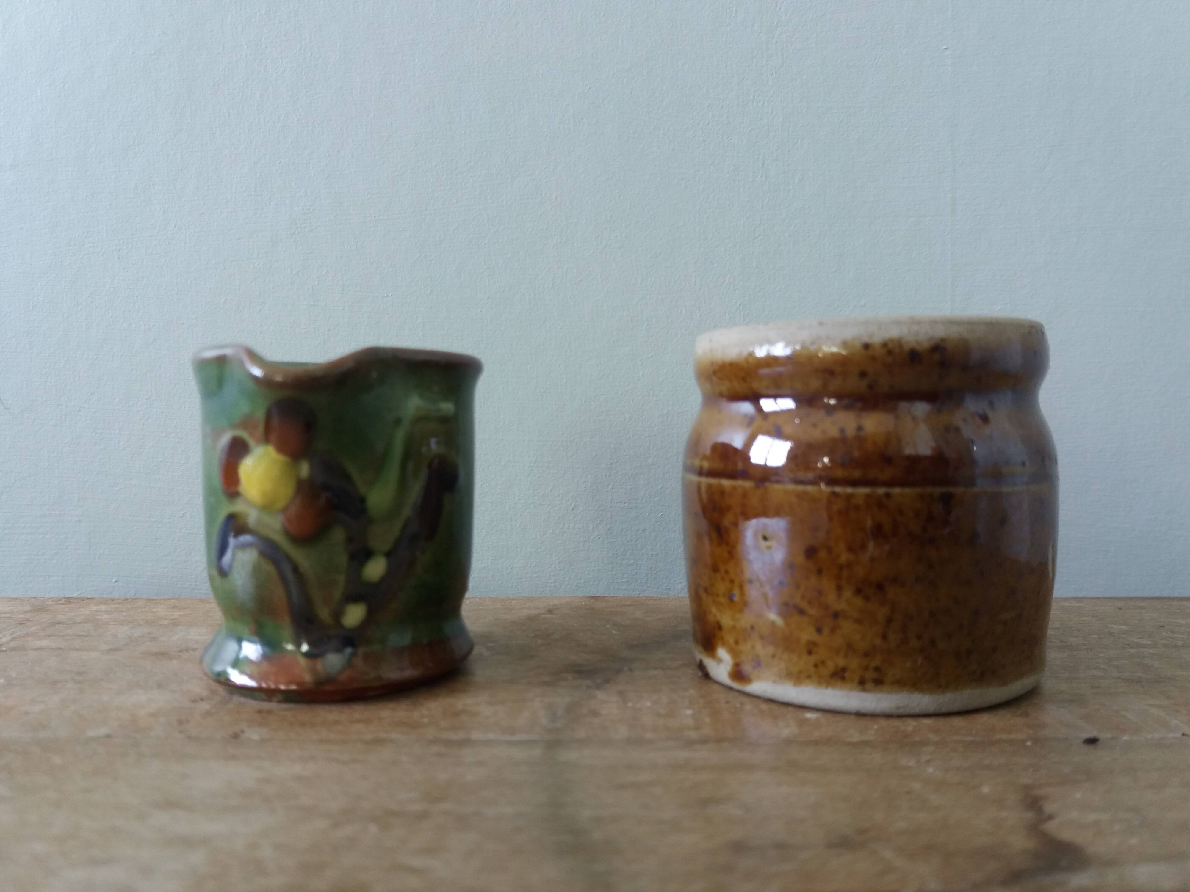 Miniatures en céramique, pot et pichet