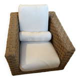 Wicky armchair in woven rope by Didier Gomez for Ligne Roset