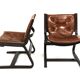 Set of 2 Scandinavian leather office chairs, Norway, 1960