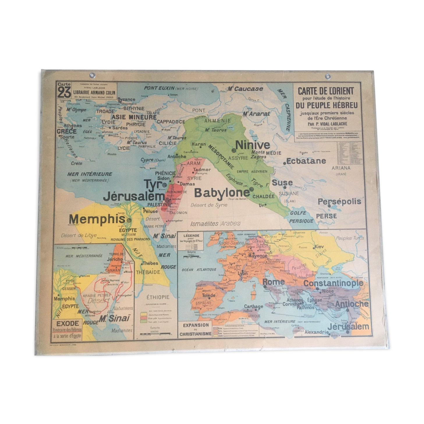 Vidal Lablache School Card No. 23 Palestine